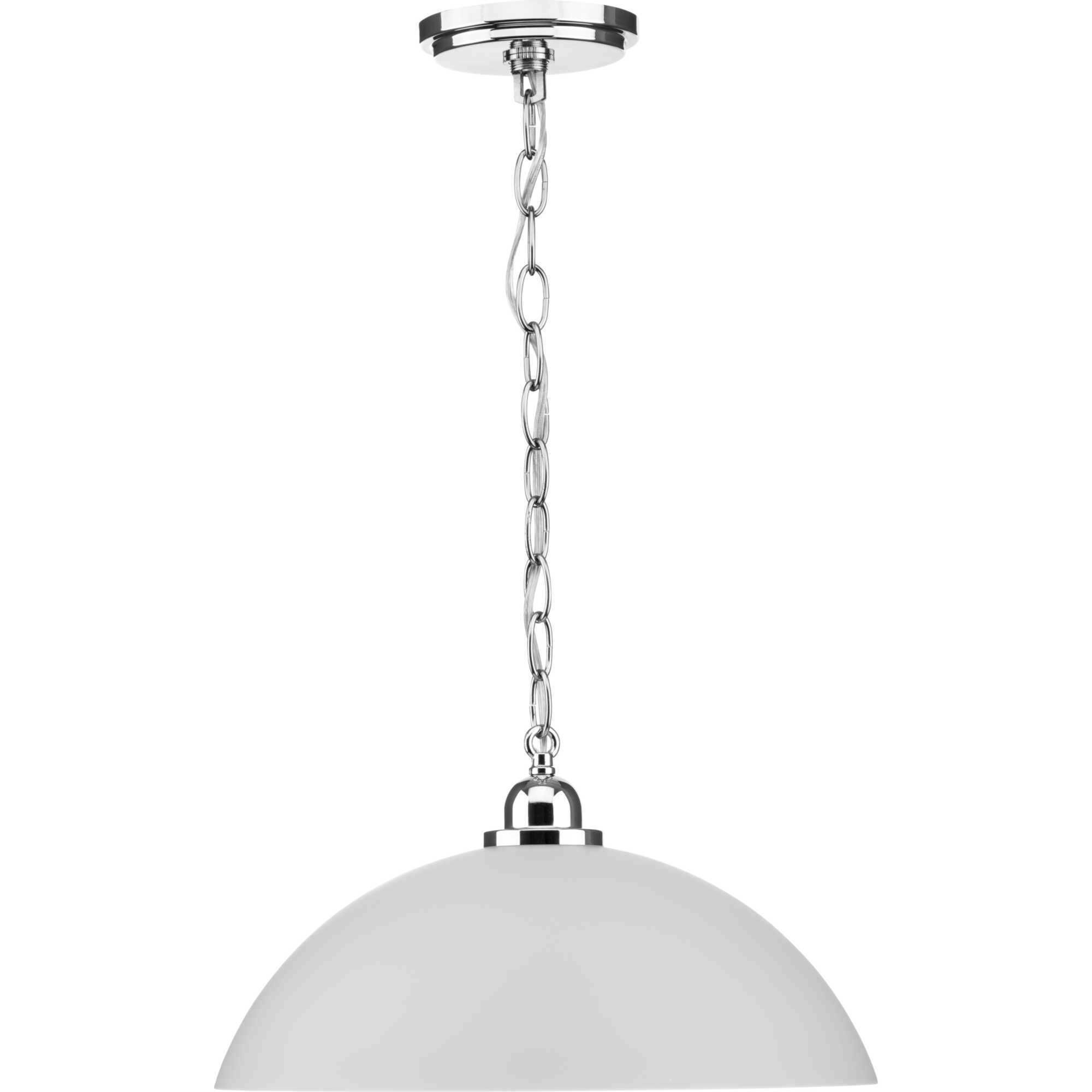 Classic Dome 1 Light 15 inch Polished Chrome Pendant Ceiling Light