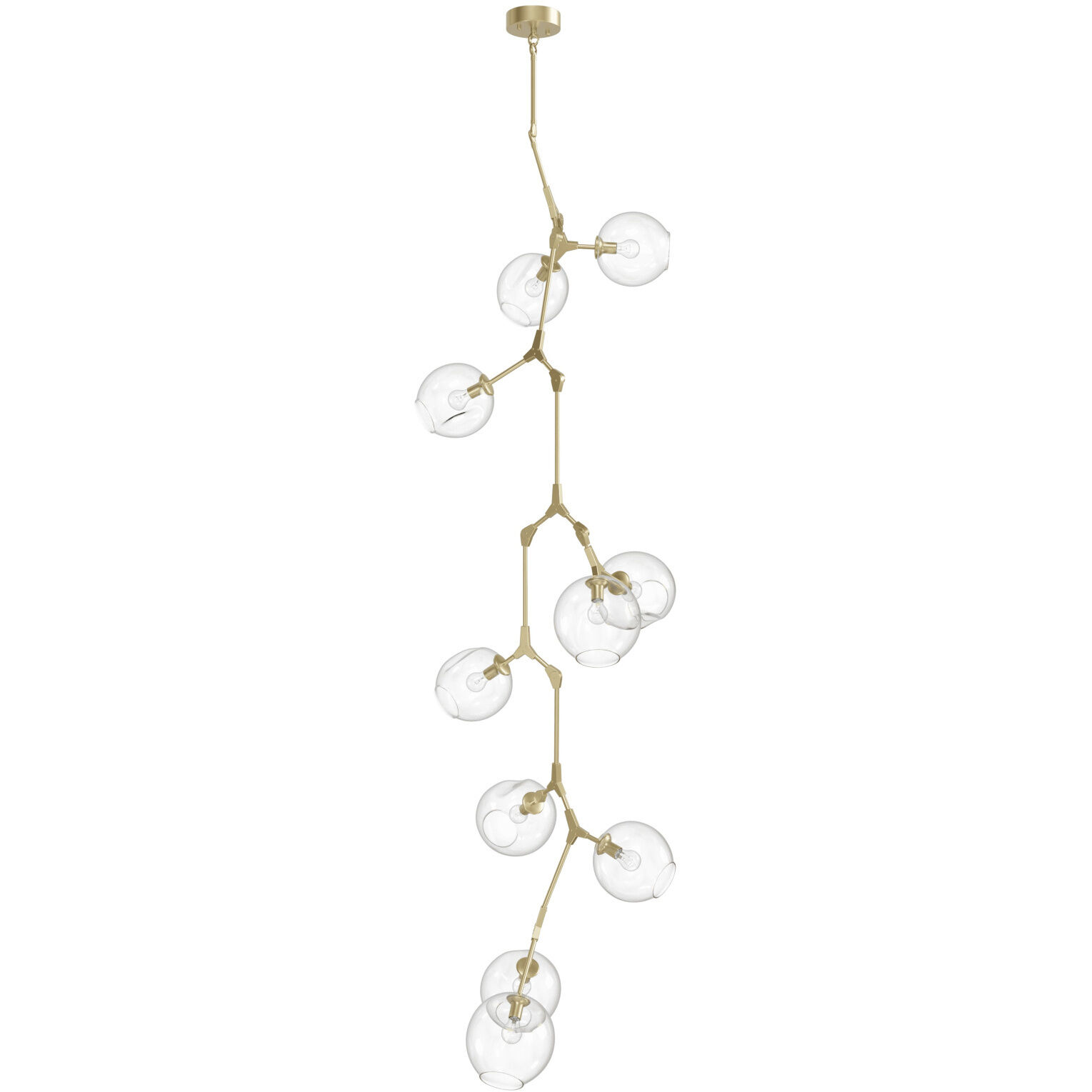 Fairfax Ave. 10 Light 27 inch Brushed Brass Chandelier Ceiling Light