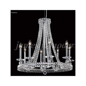 Ashton 8 Light 28 inch Silver Crystal Chandelier Ceiling Light