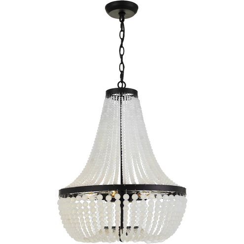 Rylee 6 Light 18.75 inch Matte Black Chandelier Ceiling Light