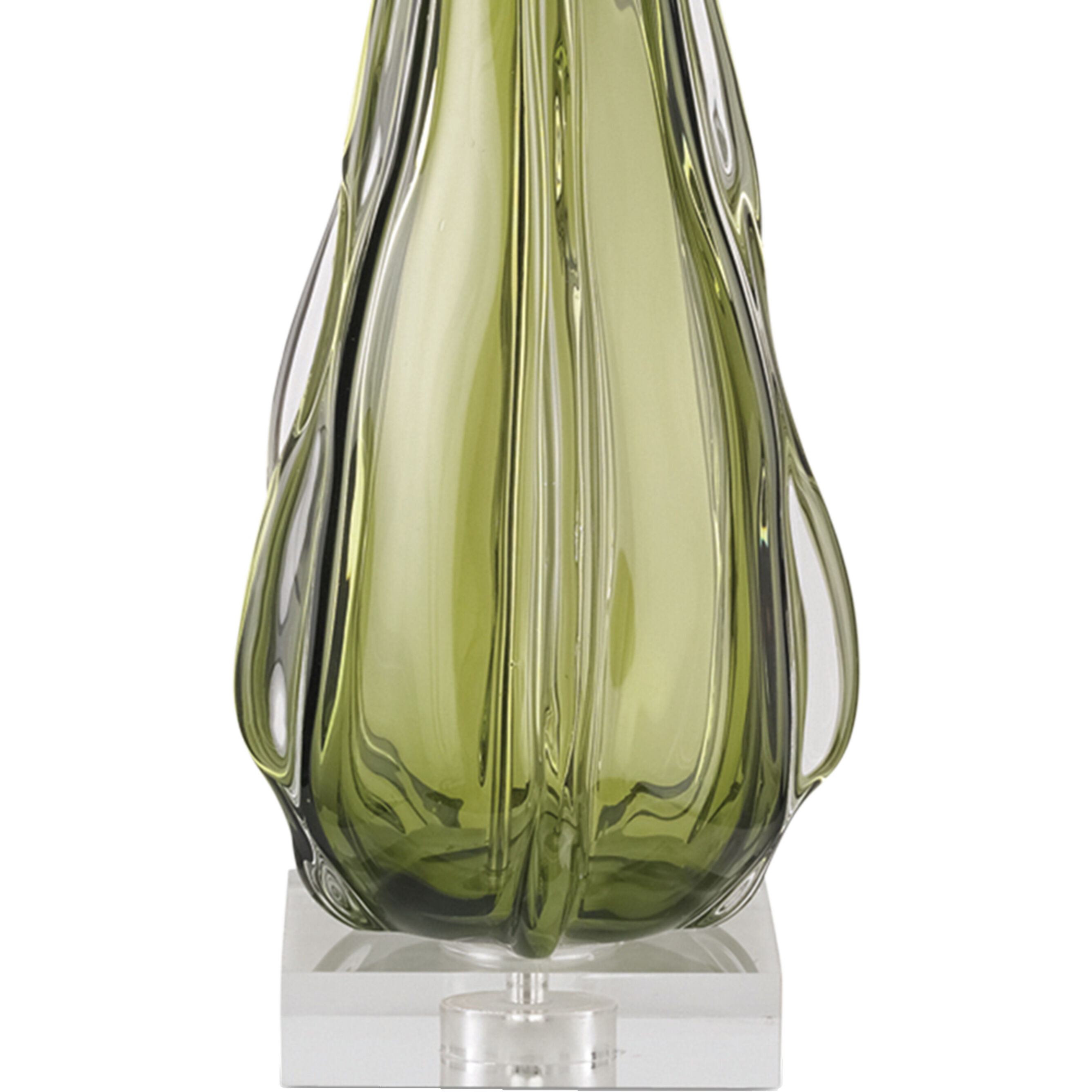 Zephyr 34 inch 150 watt Green/Clear Table Lamp Portable Light