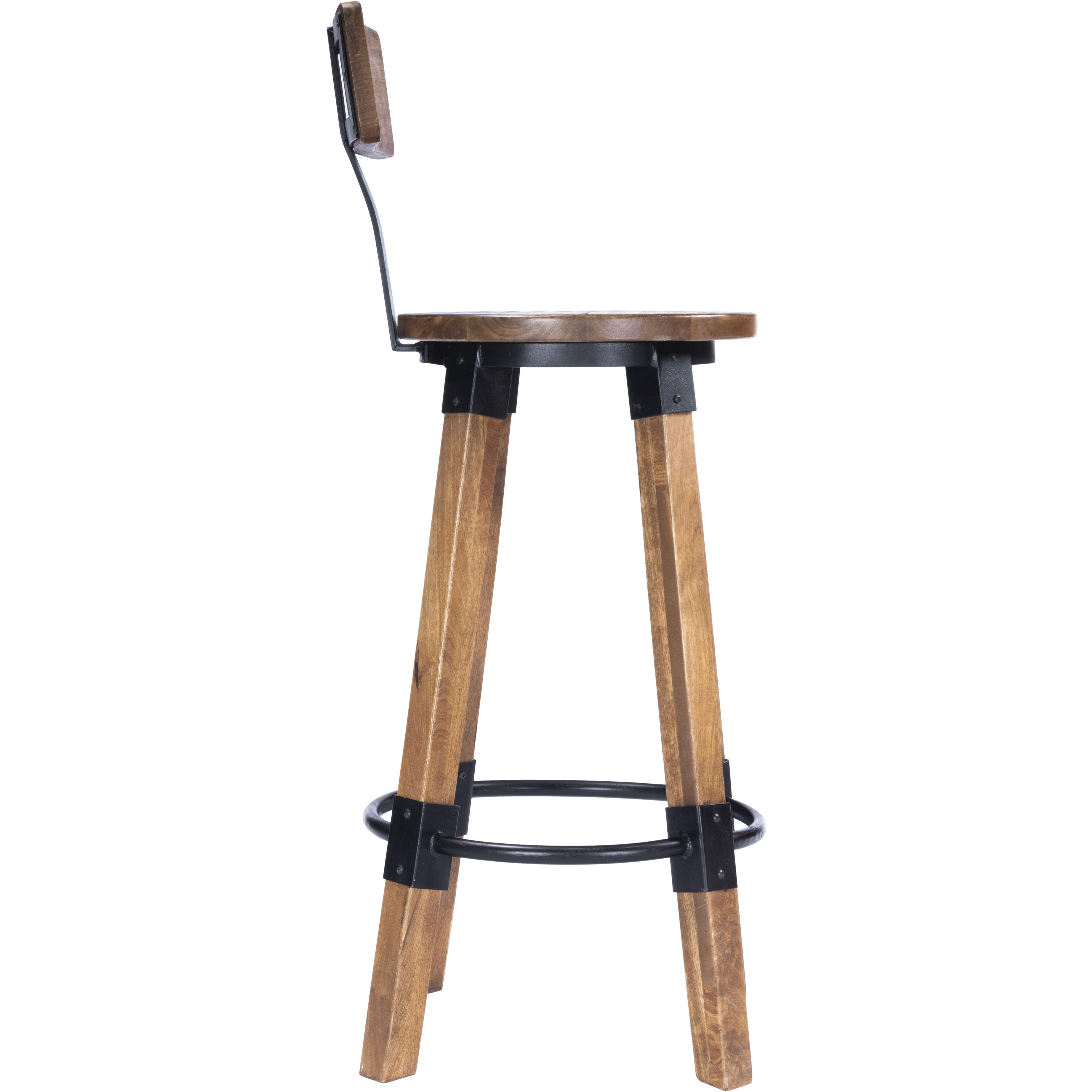 Masterson Wood & Metal Bar Stool