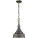 Keating Pendant Ceiling Light in Antique Black Iron, Small
