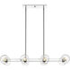 Marquee 8 Light 44 inch Chrome Linear Chandelier Ceiling Light