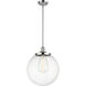 Franklin Restoration Beacon 1 Light 14 inch Polished Chrome Pendant Ceiling Light in Incandescent, Clear