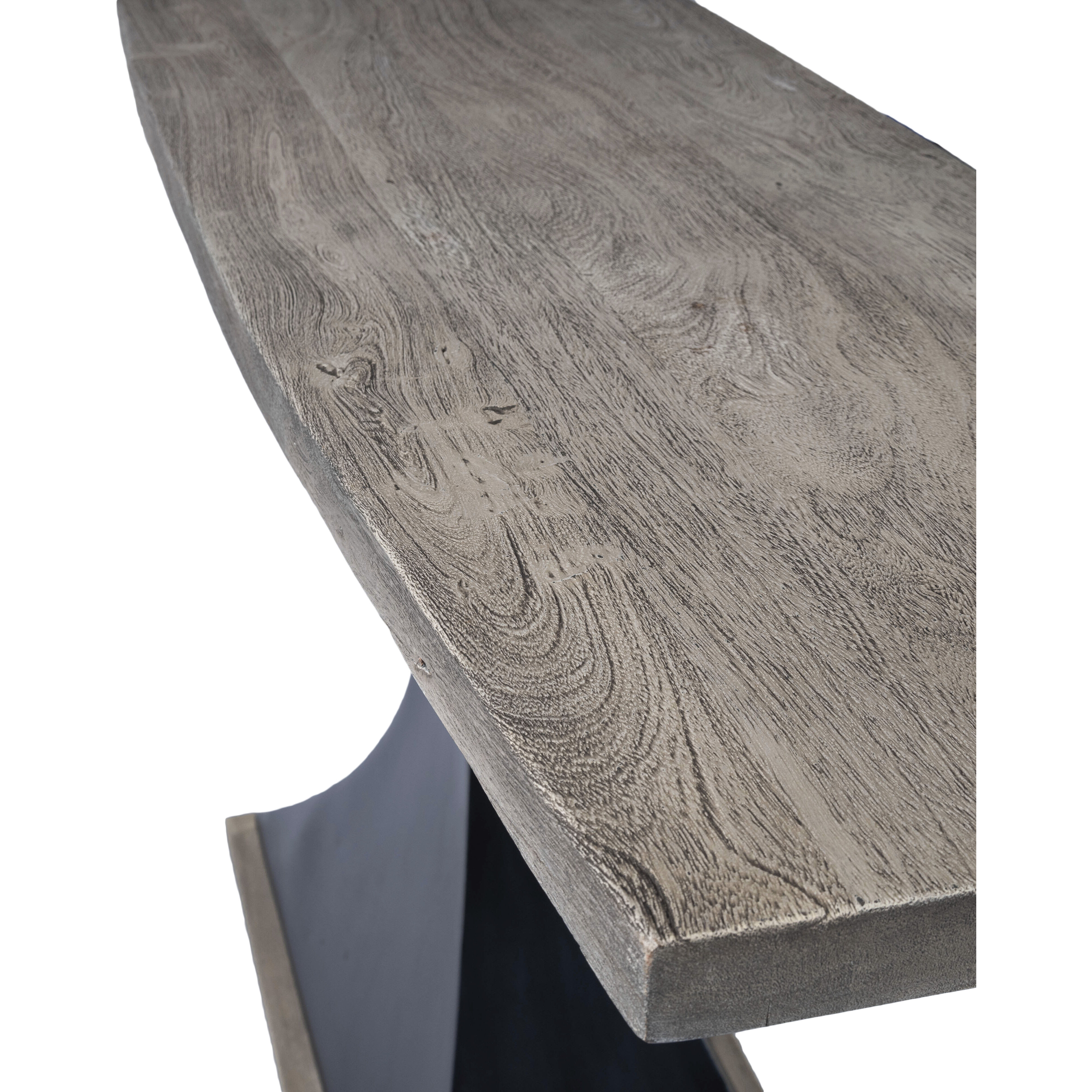 Lidiya Wood & Metal Console Table in Gray