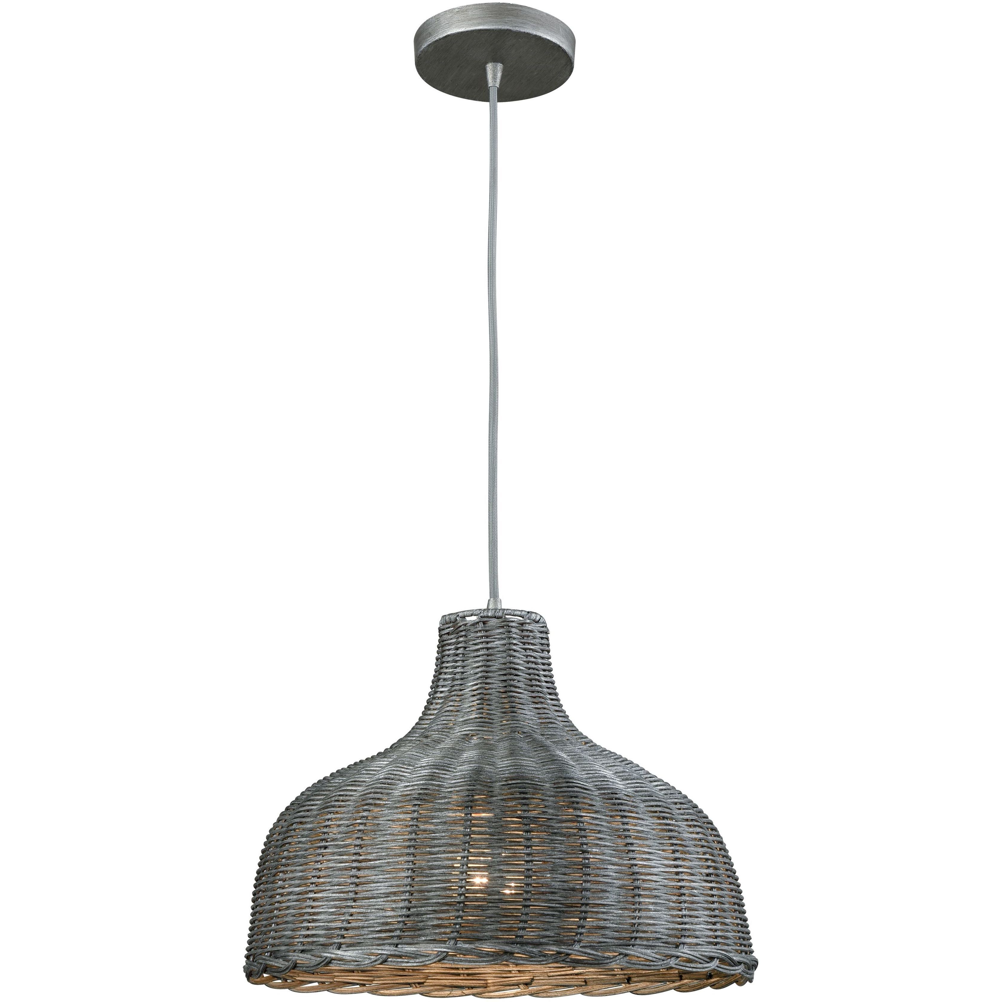 Pleasant Fields 1 Light 14 inch Weathered Gray with Graphite Pendant Ceiling Light