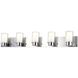 Essex 5 Light 41.75 inch Chrome Bath Vanity Wall Light in Half Opal Glass