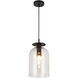 Alora Mood Sylvia 1 Light 8 inch Matte Black Pendant Ceiling Light