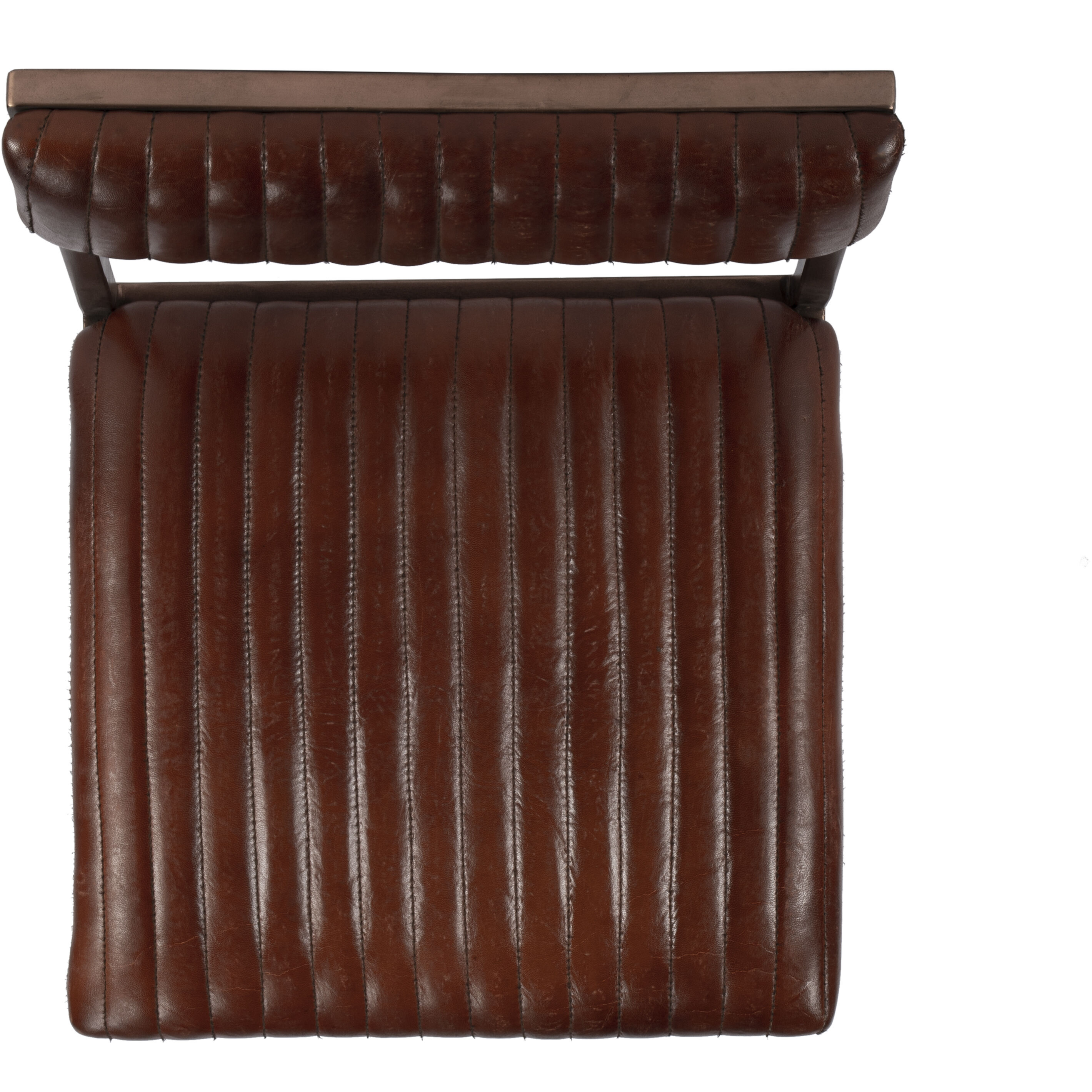 Houston 24" Leather Counter Stool in Medium Brown