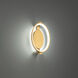 Solitaire Wall Sconce Wall Light in Aged Brass, dweLED