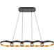 Maestro LED 37.75 inch Black and Gold Linear Pendant Ceiling Light