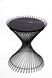 MZ Series Marble Side Table, Black Frame