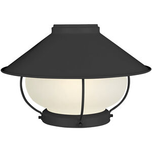 Universal LED Frost Outdoor Fan Bowl Light Kit in Flat Black, Bowl