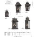 Forged Provincial 3 Light 22 inch Charcoal Outdoor Sconce