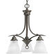 Trinity 3 Light 19 inch Antique Bronze Chandelier Ceiling Light