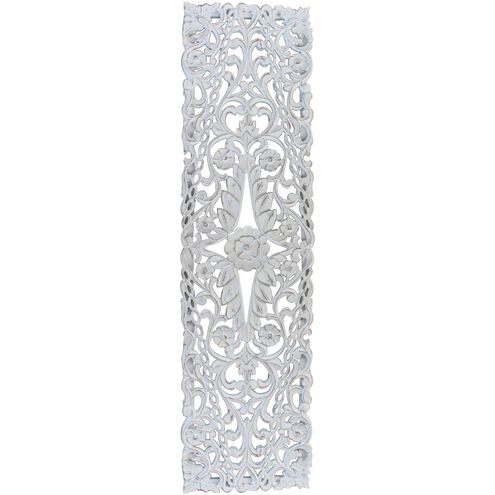 Floral White Wall Plaque
