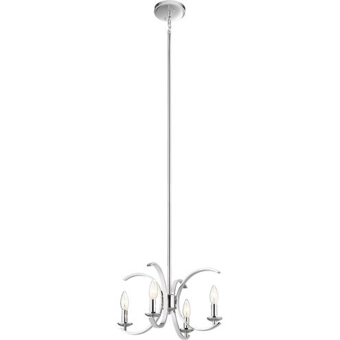 Cassadee 4 Light 16 inch Chrome Pendant/Semi Flush Ceiling Light