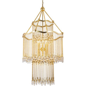 Kiara 16 Light 40 inch Gold Leaf Chandelier Ceiling Light