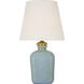 Thomas O'Brien Josy 17 inch 1.7 watt Silk Blue Cordless Table Lamp Portable Light