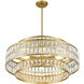 Renzo 6 Light 28 inch Warm Brass Pendant Ceiling Light