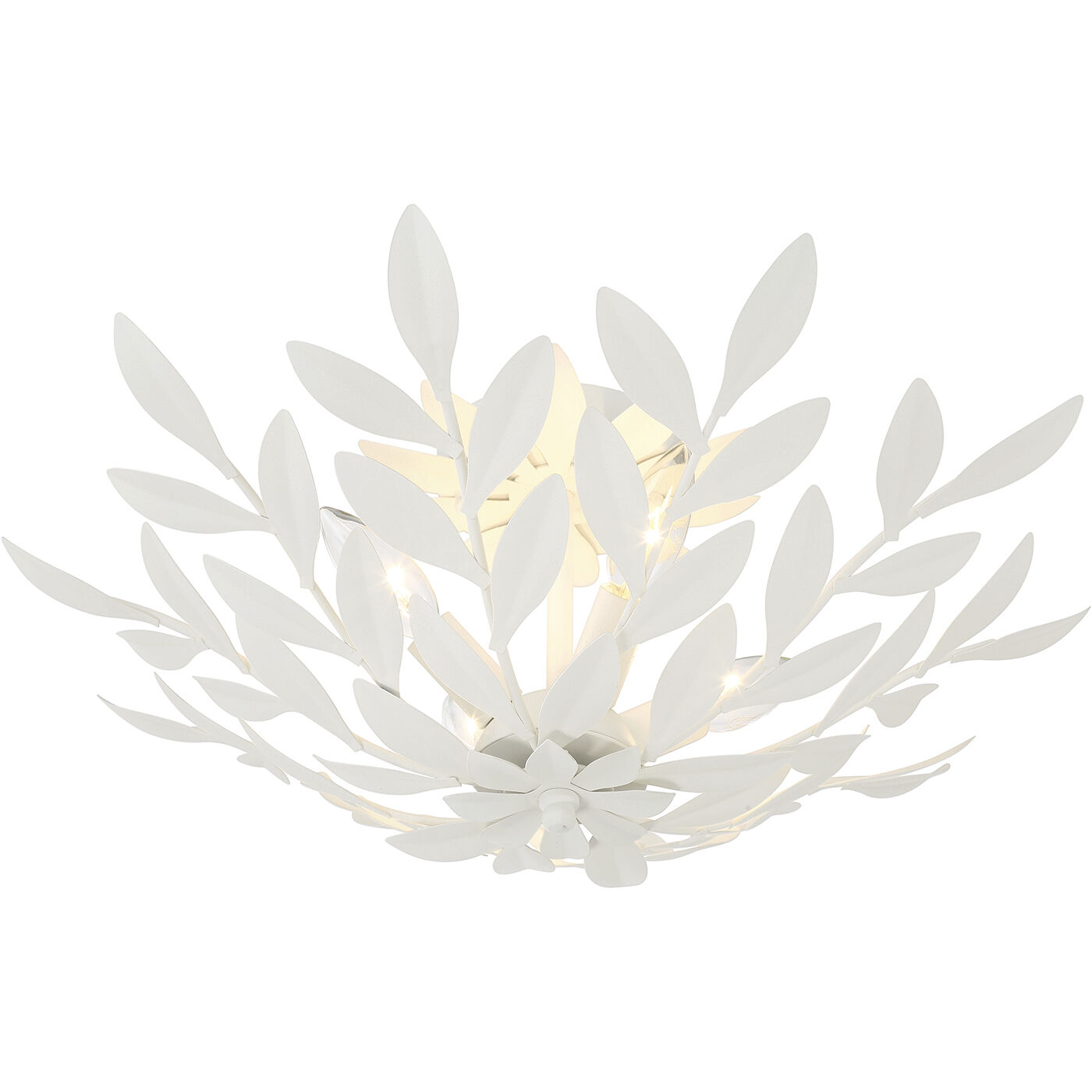 Broche 4 Light 20.75 inch Matte White Semi Flush Ceiling Light