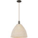Natural Ballston Dome 1 Light 15.75 inch Oil Rubbed Bronze Mini Pendant Ceiling Light