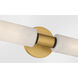 Wexmere 2 Light 21 inch Legacy Brass and Dark Matte Black Vanity Wall Light