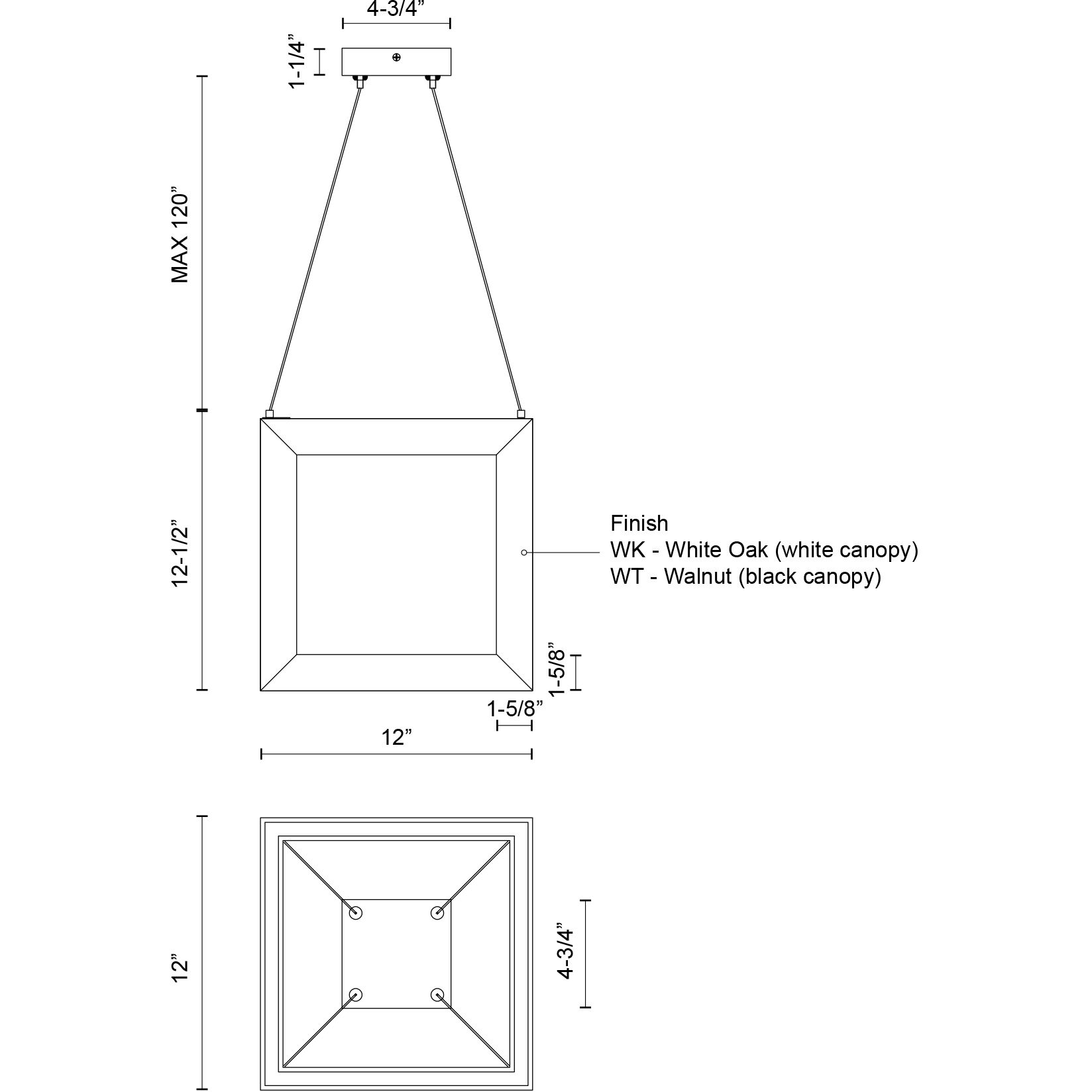 Morina Pendant Ceiling Light in Walnut