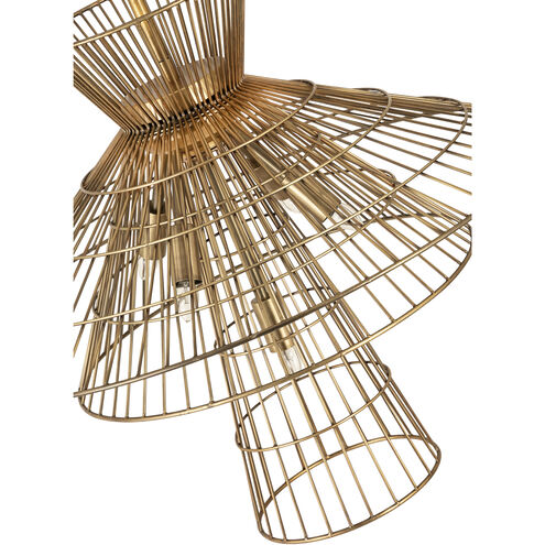 Alito 6 Light 25 inch Rubbed Brass Chandelier Ceiling Light