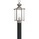 Jamestowne 1 Light 17.25 inch Antique Brushed Nickel Outdoor Post Lantern