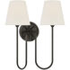 Chapman & Myers Polaris LED 15 inch Bronze Double Sconce Wall Light