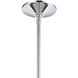 Pomfret 1 Light 6 inch Polished Chrome with Aqua and Clear Mini Pendant Ceiling Light