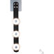 SNAPS LED 5.5 inch Sterling ADA Wall Sconce Wall Light in Black Leather with Pressed Glass, Art & Alchemy