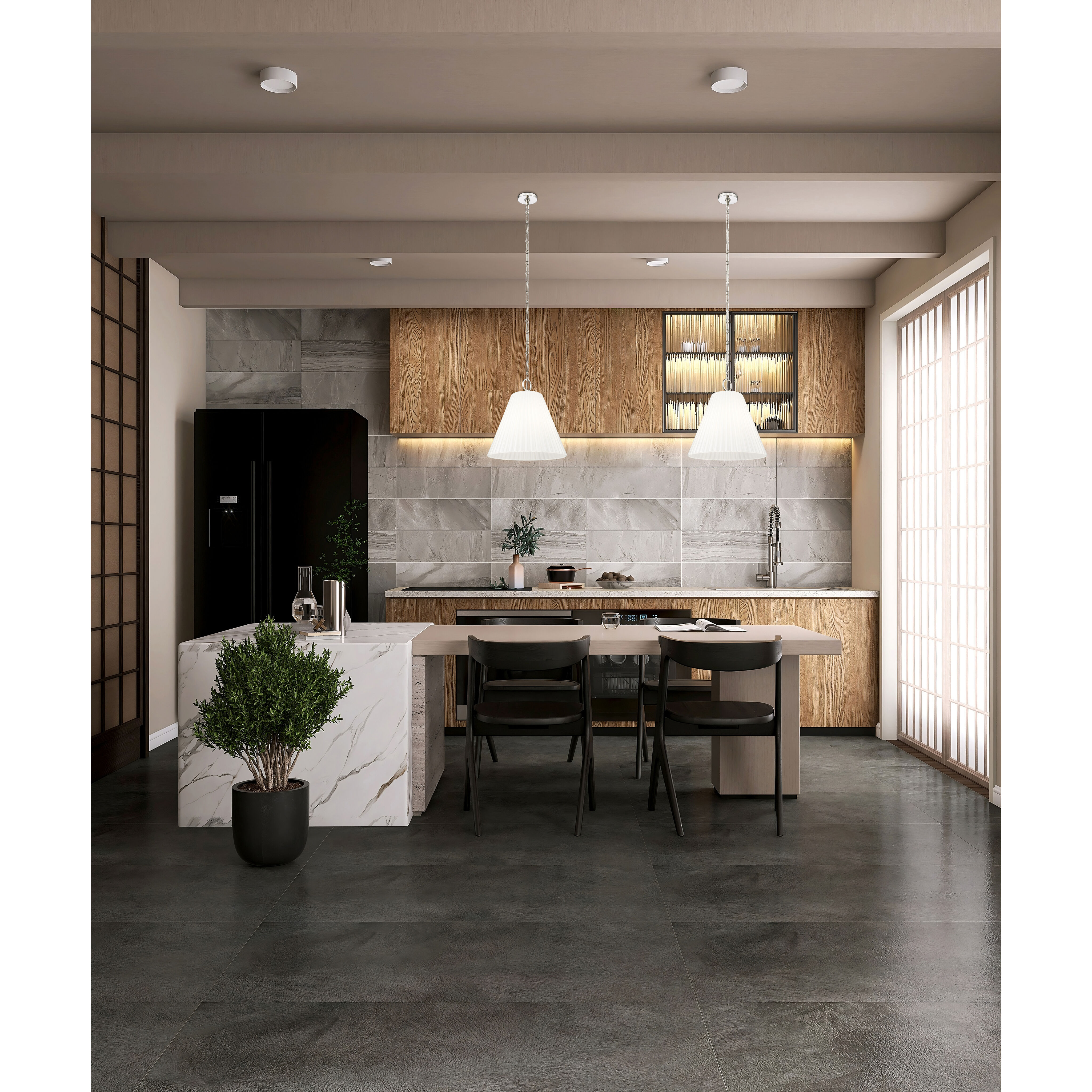 Alaric 3 Light 18 inch Polished Nickel Pendant Ceiling Light