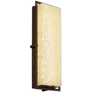 Fusion 18 inch Outdoor Wall Sconce in Dark Bronze, Opal