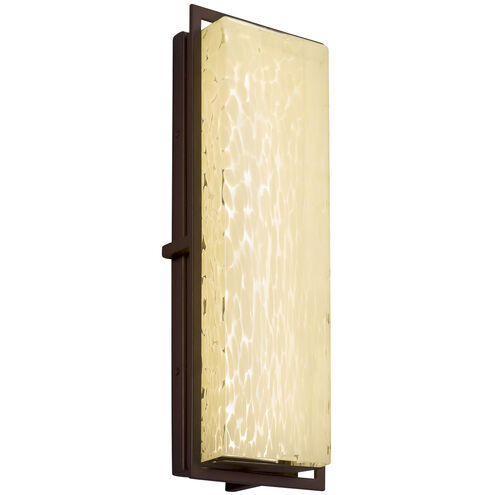 Fusion 18 inch Dark Bronze Outdoor Wall Sconce in Opal Fusion