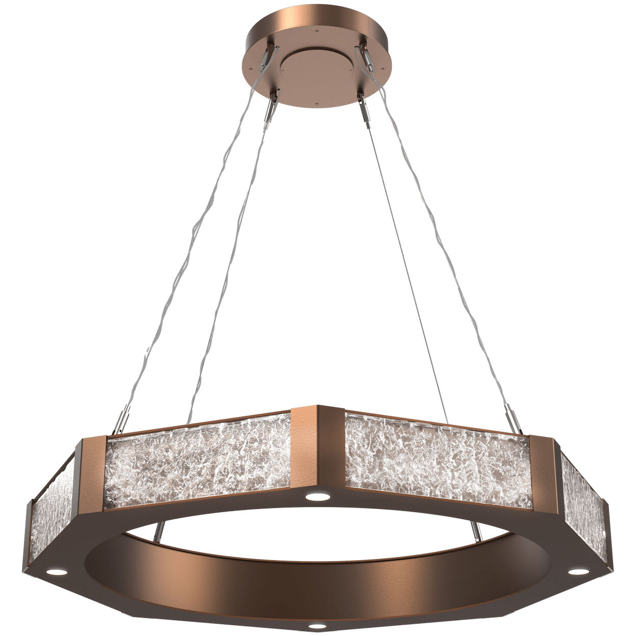 Glacier LED 36 inch Burnished Bronze Chandelier Ceiling Light in 2700K ...