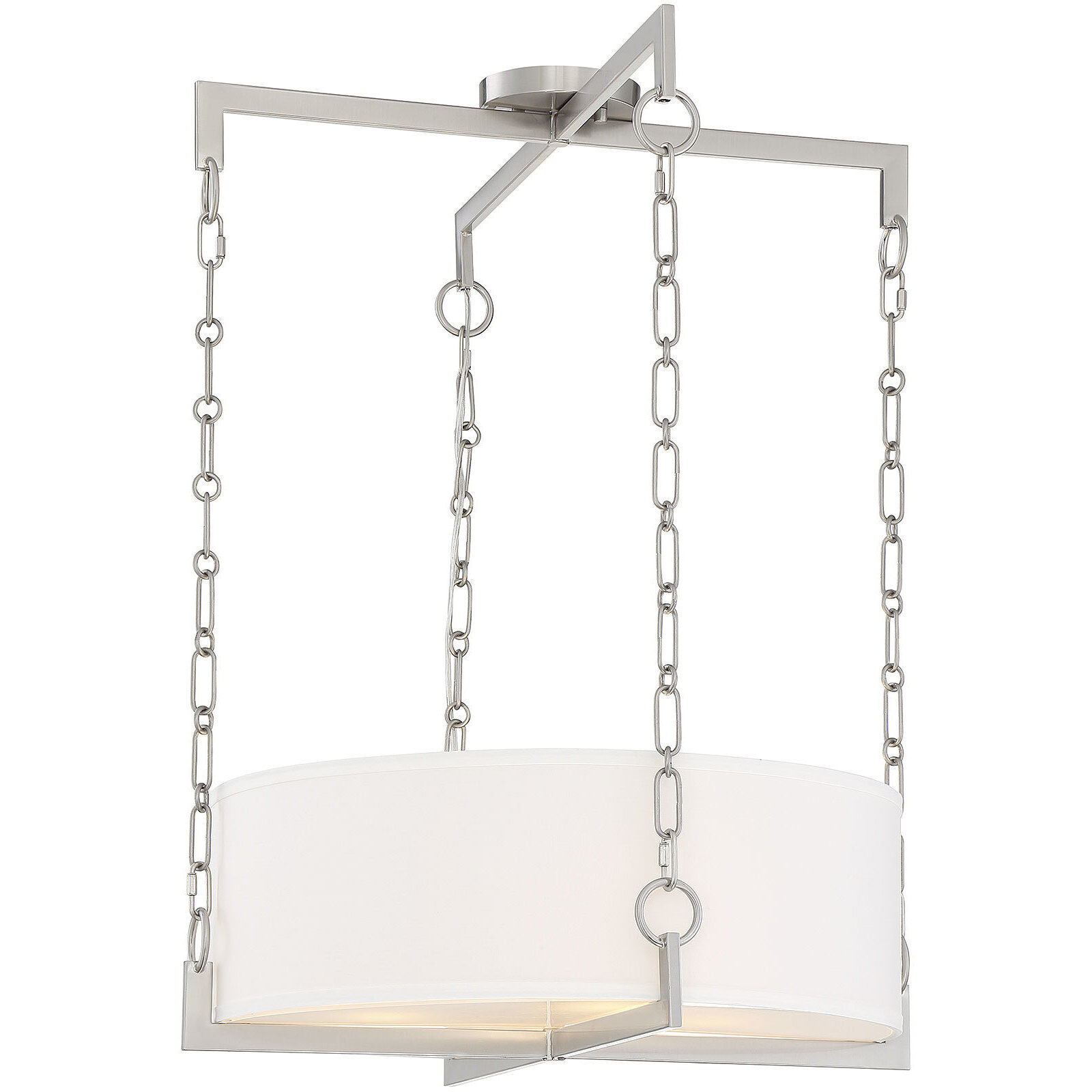 Abbott 4 Light 21.75 inch Satin Nickel Pendant Ceiling Light