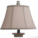 Signature 31 inch 100 watt Dark Brown with Khasi Silver Table Lamp Portable Light