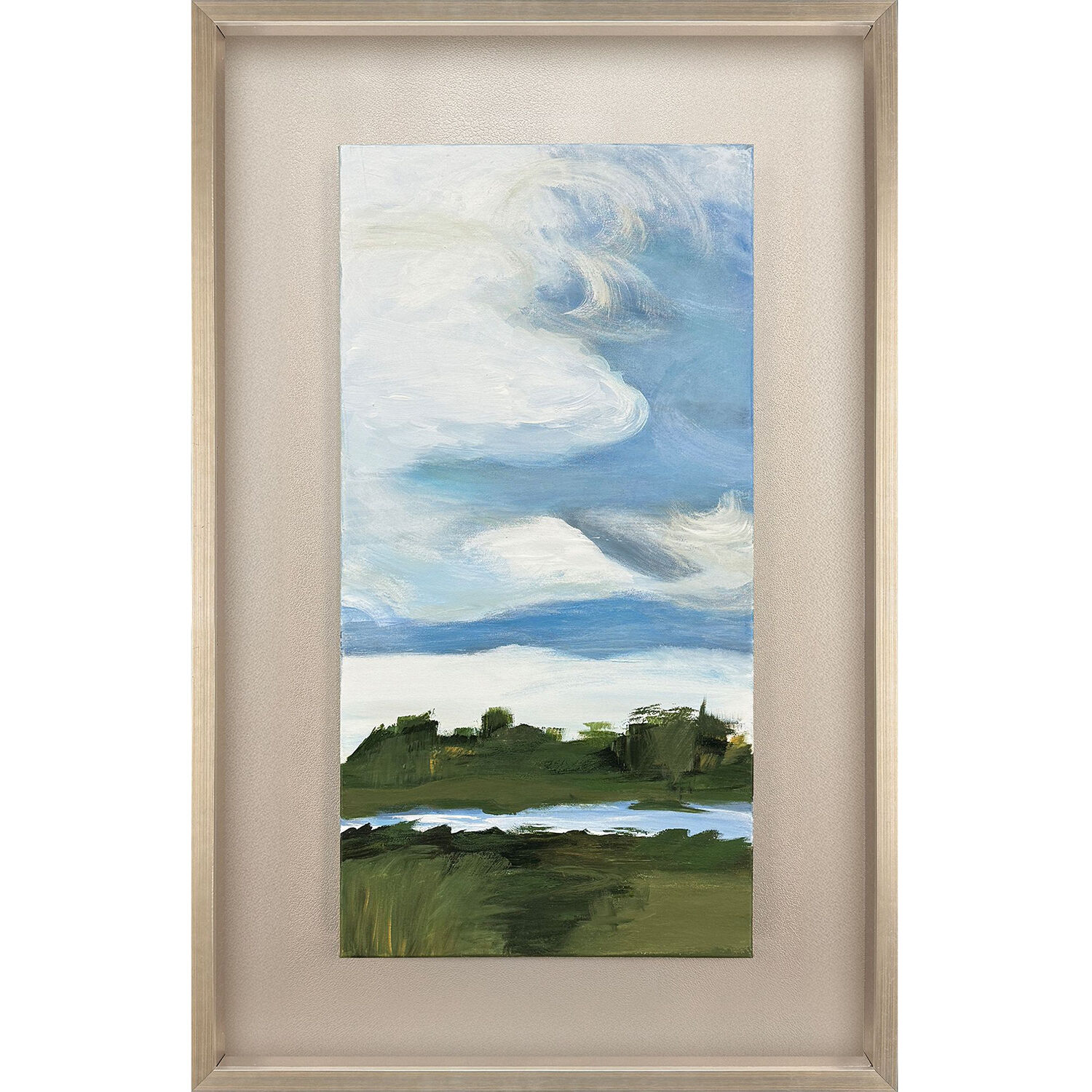 Lakeshore Green and Blue and Multi and White Canvas, The Studio