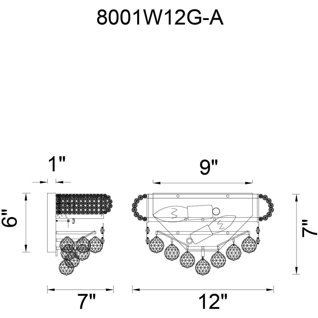 Empire 2 Light 12 inch Chrome Wall Light