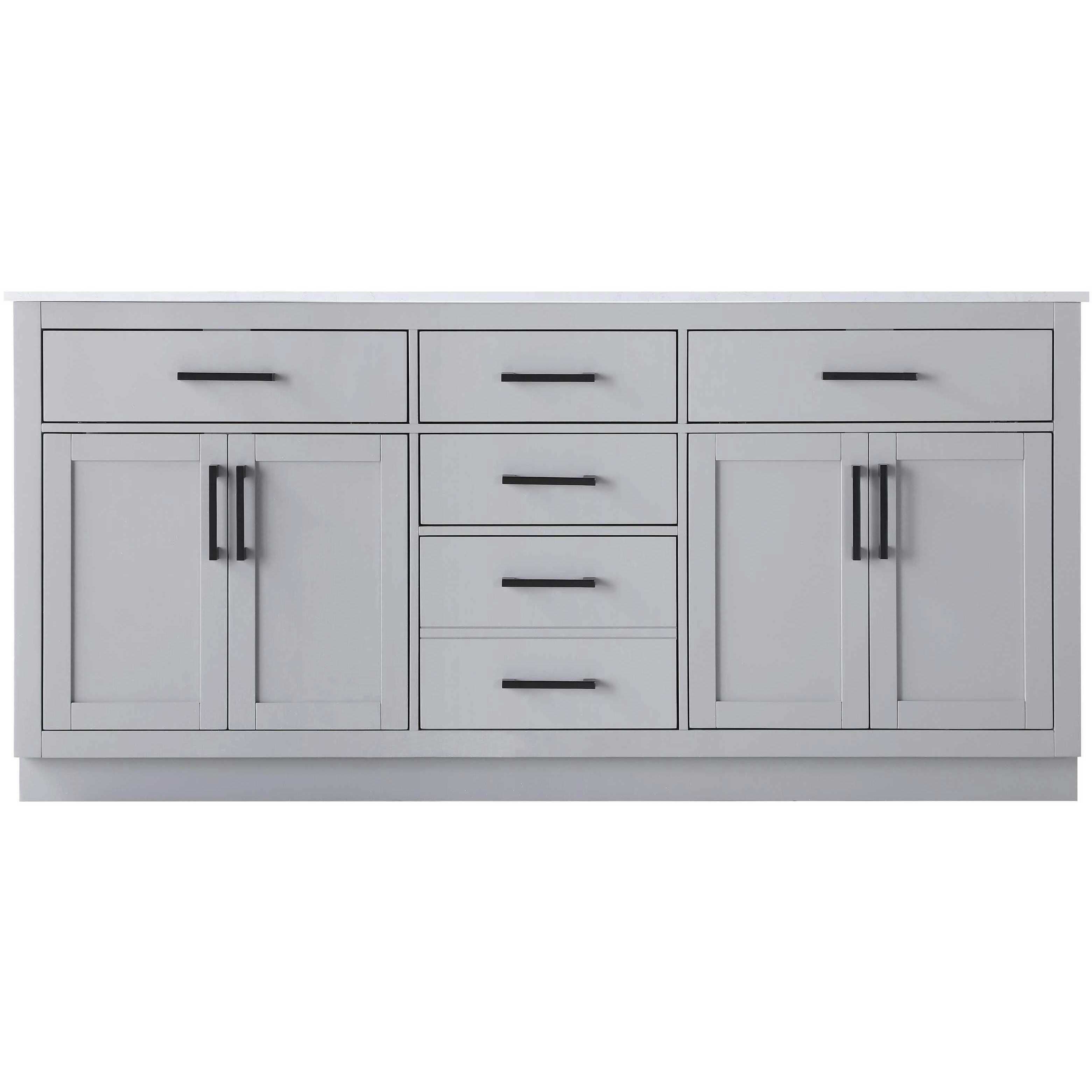 Alden 72 X 35 inch Grey Bathroom Vanity Cabinet