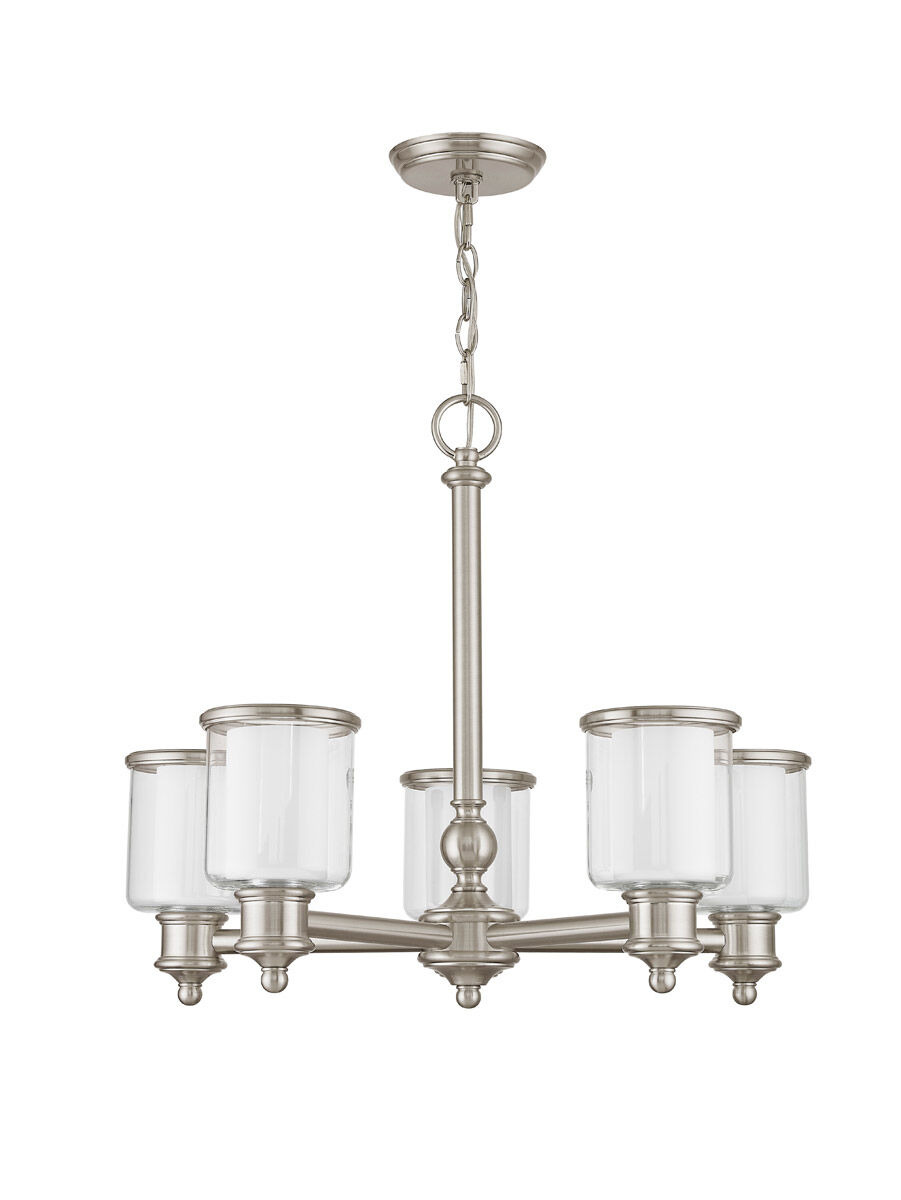 Middlebush 5 Light 25 inch Brushed Nickel Chandelier Ceiling Light