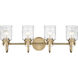 Kinsley 4 Light 28 inch Heirloom Gold Bath Vanity Wall Light in Heritage Gold