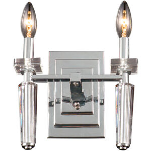 Evelyn 2 Light 10 inch Polished Chrome Wall Sconce Wall Light