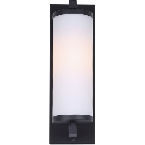 Seager 1 Light 14.5 inch Black Outdoor Wall Light