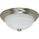 Brentwood 2 Light 11 inch Brushed Nickel Flush Mount Ceiling Light