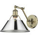 Yep Orwell 1 Light 10 inch Aged Brass Swing Arm Wall Lamp Wall Light in Chrome, Adjustable