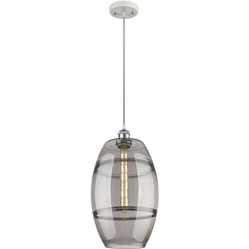 Ballston Vaz 1 Light 10 inch White Polished Chrome Cord Hung Mini Pendant Ceiling Light
